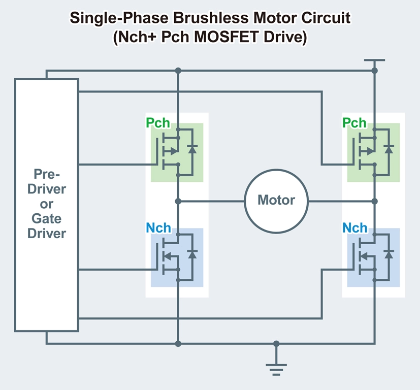 Single-Phase Brushless Motor Circuit