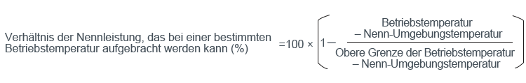 Alternativ kann die reduzierte Leistung auch nach folgender Formel berechnet werden.